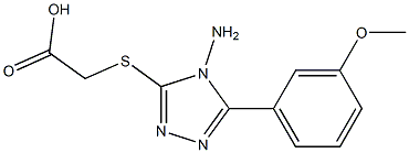 2-{[4-amino-5-(3-methoxyphenyl)-4H-1,2,4-triazol-3-yl]sulfanyl}acetic acid 结构式
