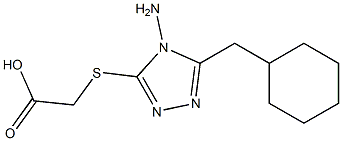 2-{[4-amino-5-(cyclohexylmethyl)-4H-1,2,4-triazol-3-yl]sulfanyl}acetic acid 结构式