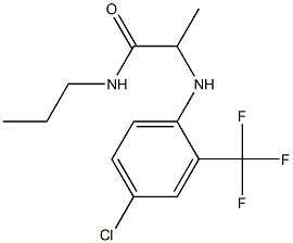 2-{[4-chloro-2-(trifluoromethyl)phenyl]amino}-N-propylpropanamide 结构式