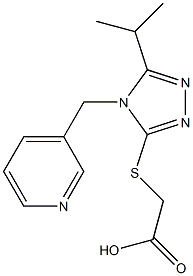 2-{[5-(propan-2-yl)-4-(pyridin-3-ylmethyl)-4H-1,2,4-triazol-3-yl]sulfanyl}acetic acid 结构式