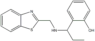 2-{1-[(1,3-benzothiazol-2-ylmethyl)amino]propyl}phenol 结构式