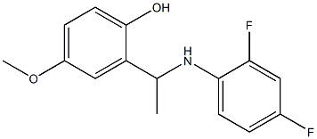 2-{1-[(2,4-difluorophenyl)amino]ethyl}-4-methoxyphenol 结构式