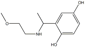 2-{1-[(2-methoxyethyl)amino]ethyl}benzene-1,4-diol 结构式