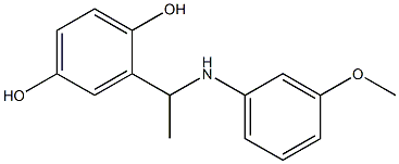 2-{1-[(3-methoxyphenyl)amino]ethyl}benzene-1,4-diol 结构式