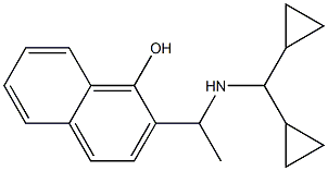 2-{1-[(dicyclopropylmethyl)amino]ethyl}naphthalen-1-ol 结构式