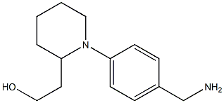 2-{1-[4-(aminomethyl)phenyl]piperidin-2-yl}ethan-1-ol 结构式