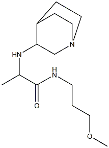 2-{1-azabicyclo[2.2.2]octan-3-ylamino}-N-(3-methoxypropyl)propanamide 结构式