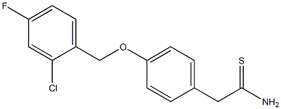 2-{4-[(2-chloro-4-fluorophenyl)methoxy]phenyl}ethanethioamide 结构式