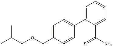 2-{4-[(2-methylpropoxy)methyl]phenyl}benzene-1-carbothioamide 结构式