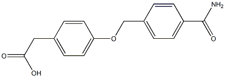 2-{4-[(4-carbamoylphenyl)methoxy]phenyl}acetic acid 结构式