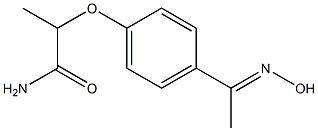 2-{4-[1-(hydroxyimino)ethyl]phenoxy}propanamide 结构式