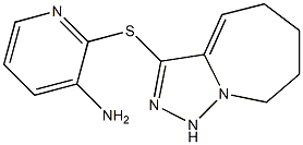 2-{5H,6H,7H,8H,9H-[1,2,4]triazolo[3,4-a]azepin-3-ylsulfanyl}pyridin-3-amine 结构式