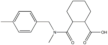 2-{methyl[(4-methylphenyl)methyl]carbamoyl}cyclohexane-1-carboxylic acid 结构式
