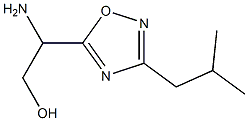 2-amino-2-[3-(2-methylpropyl)-1,2,4-oxadiazol-5-yl]ethan-1-ol 结构式