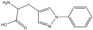 2-amino-3-(1-phenyl-1H-pyrazol-4-yl)propanoic acid 结构式