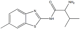 2-amino-3-methyl-N-(6-methyl-1,3-benzothiazol-2-yl)butanamide 结构式