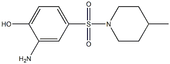 2-amino-4-[(4-methylpiperidine-1-)sulfonyl]phenol 结构式