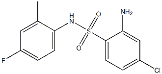 2-amino-4-chloro-N-(4-fluoro-2-methylphenyl)benzene-1-sulfonamide 结构式