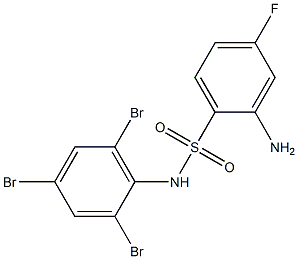 2-amino-4-fluoro-N-(2,4,6-tribromophenyl)benzene-1-sulfonamide 结构式