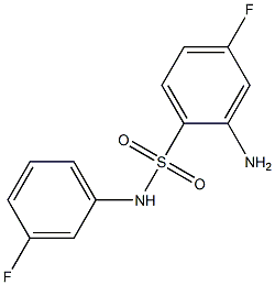 2-amino-4-fluoro-N-(3-fluorophenyl)benzene-1-sulfonamide 结构式