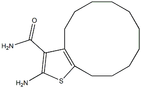 2-amino-4H,5H,6H,7H,8H,9H,10H,11H,12H,13H-cyclododeca[b]thiophene-3-carboxamide 结构式