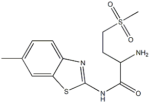 2-amino-4-methanesulfonyl-N-(6-methyl-1,3-benzothiazol-2-yl)butanamide 结构式