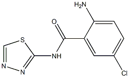 2-amino-5-chloro-N-(1,3,4-thiadiazol-2-yl)benzamide 结构式