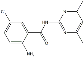 2-amino-5-chloro-N-(4,6-dimethylpyrimidin-2-yl)benzamide 结构式
