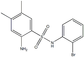 2-amino-N-(2-bromophenyl)-4,5-dimethylbenzene-1-sulfonamide 结构式