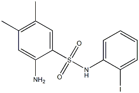 2-amino-N-(2-iodophenyl)-4,5-dimethylbenzene-1-sulfonamide 结构式