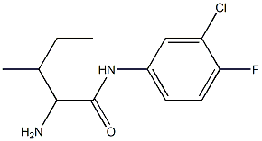 2-amino-N-(3-chloro-4-fluorophenyl)-3-methylpentanamide 结构式