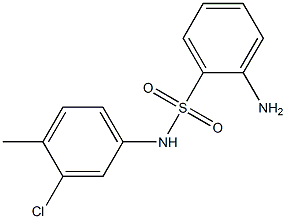 2-amino-N-(3-chloro-4-methylphenyl)benzene-1-sulfonamide 结构式