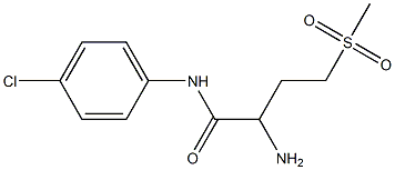 2-amino-N-(4-chlorophenyl)-4-(methylsulfonyl)butanamide 结构式