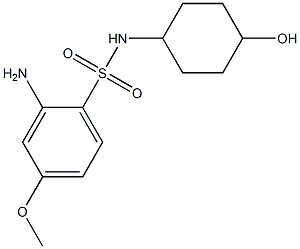 2-amino-N-(4-hydroxycyclohexyl)-4-methoxybenzene-1-sulfonamide 结构式