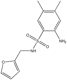 2-amino-N-(furan-2-ylmethyl)-4,5-dimethylbenzene-1-sulfonamide 结构式