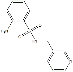 2-amino-N-(pyridin-3-ylmethyl)benzene-1-sulfonamide 结构式