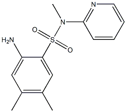 2-amino-N,4,5-trimethyl-N-(pyridin-2-yl)benzene-1-sulfonamide 结构式