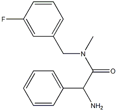 2-amino-N-[(3-fluorophenyl)methyl]-N-methyl-2-phenylacetamide 结构式