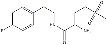 2-amino-N-[2-(4-fluorophenyl)ethyl]-4-methanesulfonylbutanamide 结构式