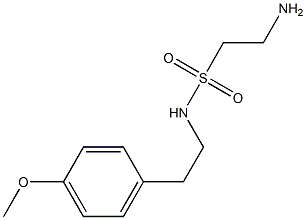 2-amino-N-[2-(4-methoxyphenyl)ethyl]ethane-1-sulfonamide 结构式