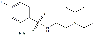 2-amino-N-{2-[bis(propan-2-yl)amino]ethyl}-4-fluorobenzene-1-sulfonamide 结构式