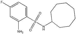 2-amino-N-cyclooctyl-4-fluorobenzene-1-sulfonamide 结构式