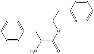 2-amino-N-methyl-3-phenyl-N-[2-(pyridin-2-yl)ethyl]propanamide 结构式