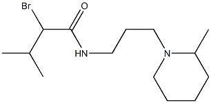 2-bromo-3-methyl-N-[3-(2-methylpiperidin-1-yl)propyl]butanamide 结构式