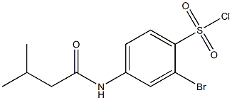2-bromo-4-(3-methylbutanamido)benzene-1-sulfonyl chloride 结构式