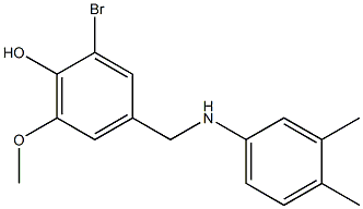 2-bromo-4-{[(3,4-dimethylphenyl)amino]methyl}-6-methoxyphenol 结构式