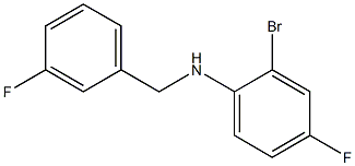 2-bromo-4-fluoro-N-[(3-fluorophenyl)methyl]aniline 结构式