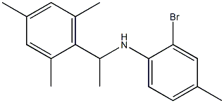 2-bromo-4-methyl-N-[1-(2,4,6-trimethylphenyl)ethyl]aniline 结构式