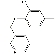 2-bromo-4-methyl-N-[1-(pyridin-3-yl)ethyl]aniline 结构式
