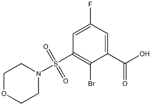 2-bromo-5-fluoro-3-(morpholin-4-ylsulfonyl)benzoic acid 结构式